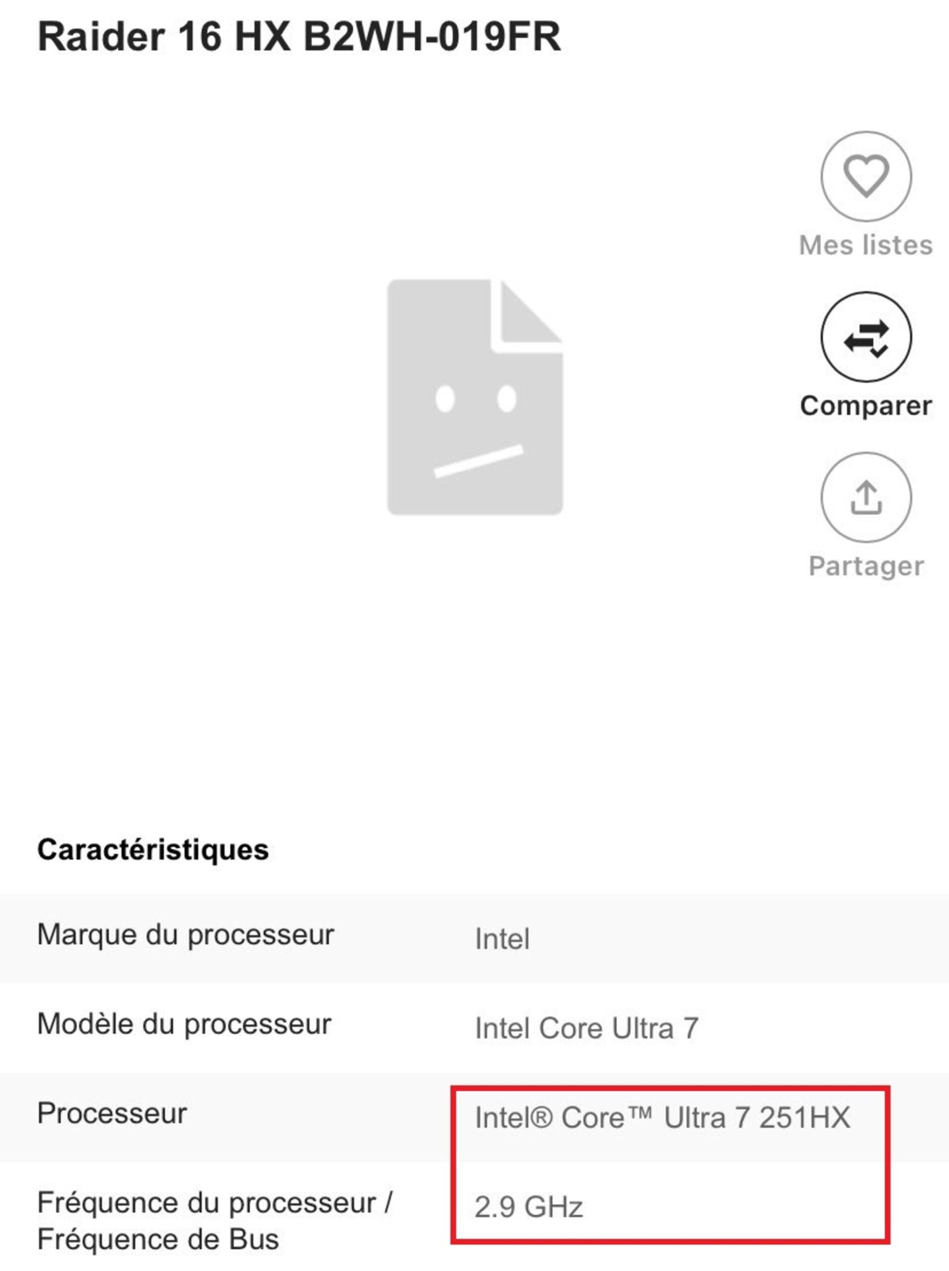 MSI Raider 16 HX lộ cấu hình Intel Core Ultra 7 251HX và RTX 5070 Laptop