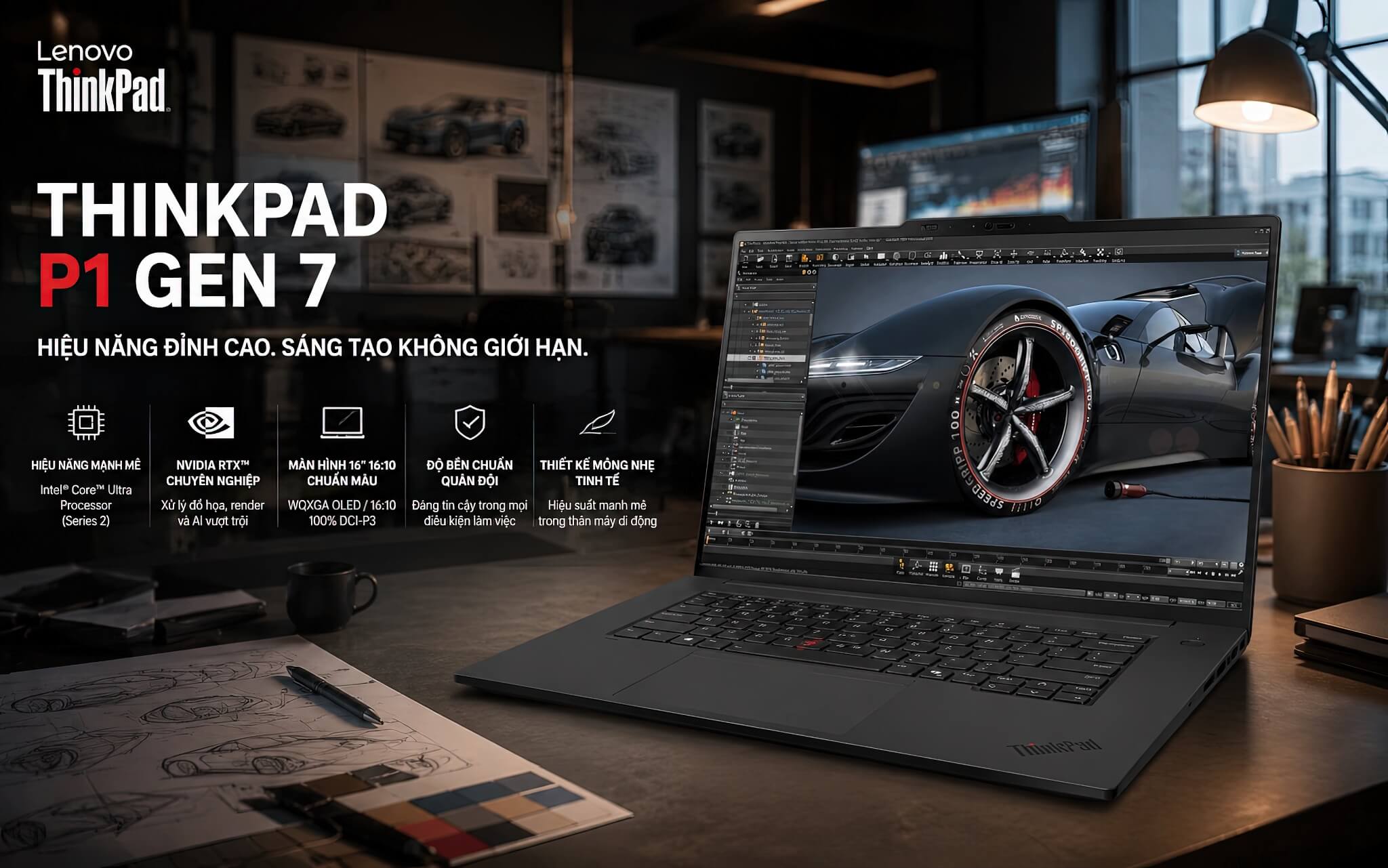 ThinkPad P1 Gen 7 có đủ sức cân render 3D và CAD chuyên nghiệp?