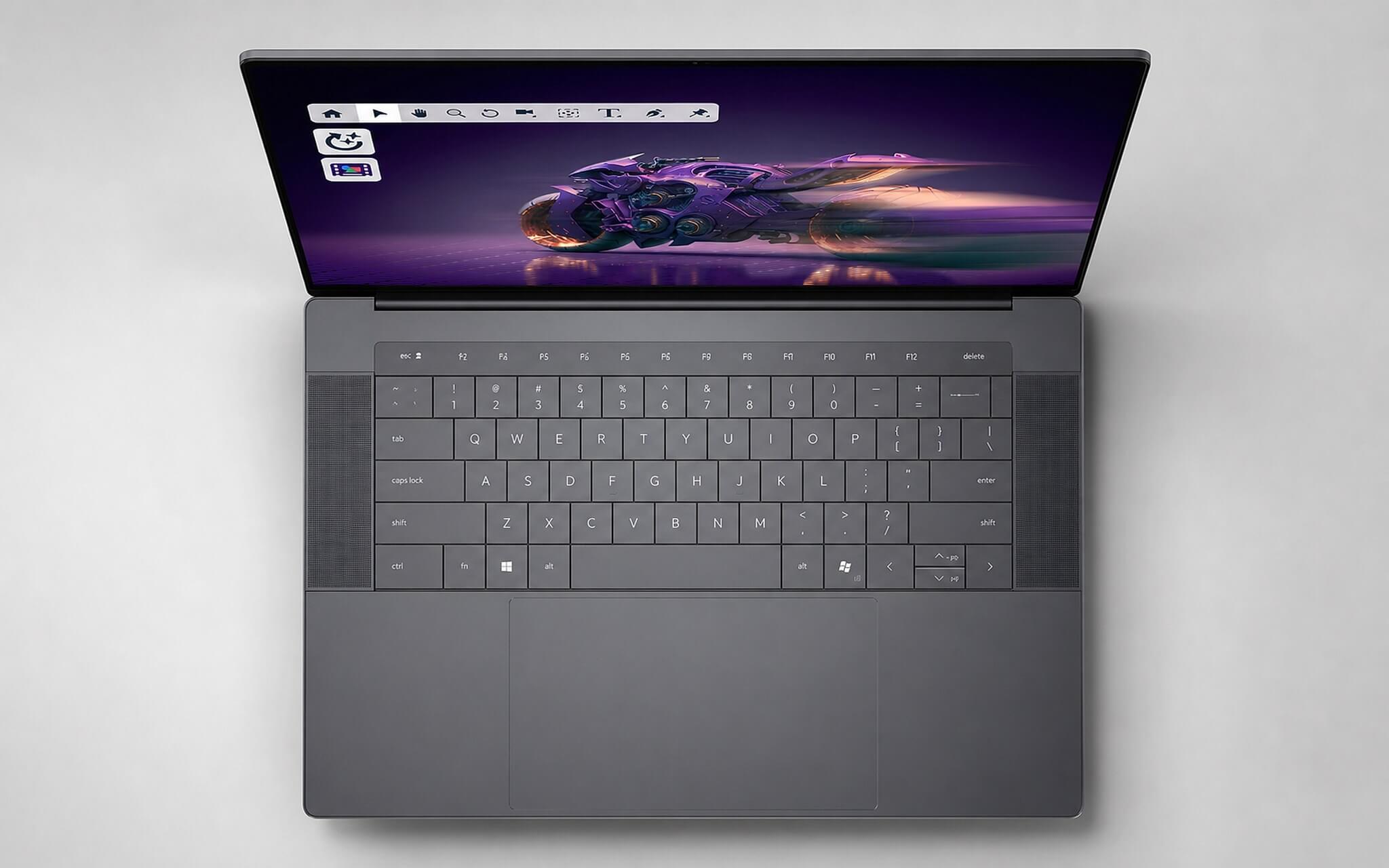 DELL 16 Premium DA16250 (2025) - bàn phím và trackpad
