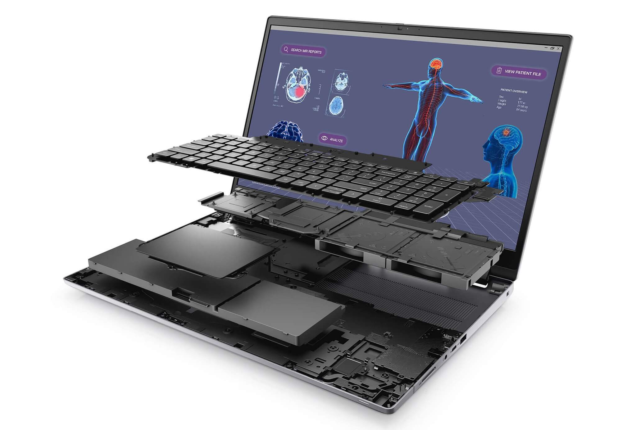 DELL Precision 7780 (2023) - Workstation Hiệu Năng Cao - cấu trúc linh kiện bên trong và hệ thống tản nhiệt