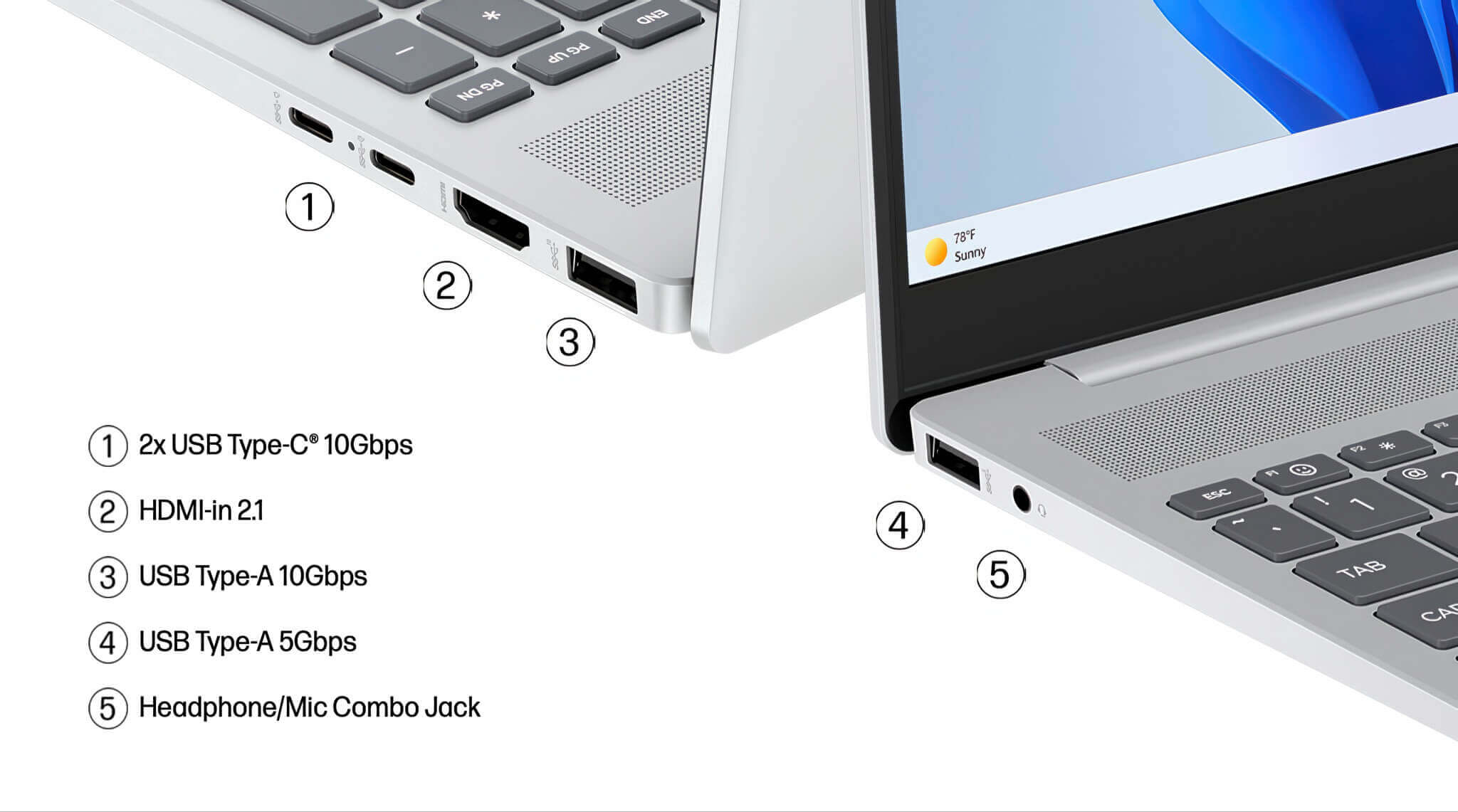 HP OmniBook 5 - Kết nối đa dạng giúp truyền tải dữ liệu nhanh chón