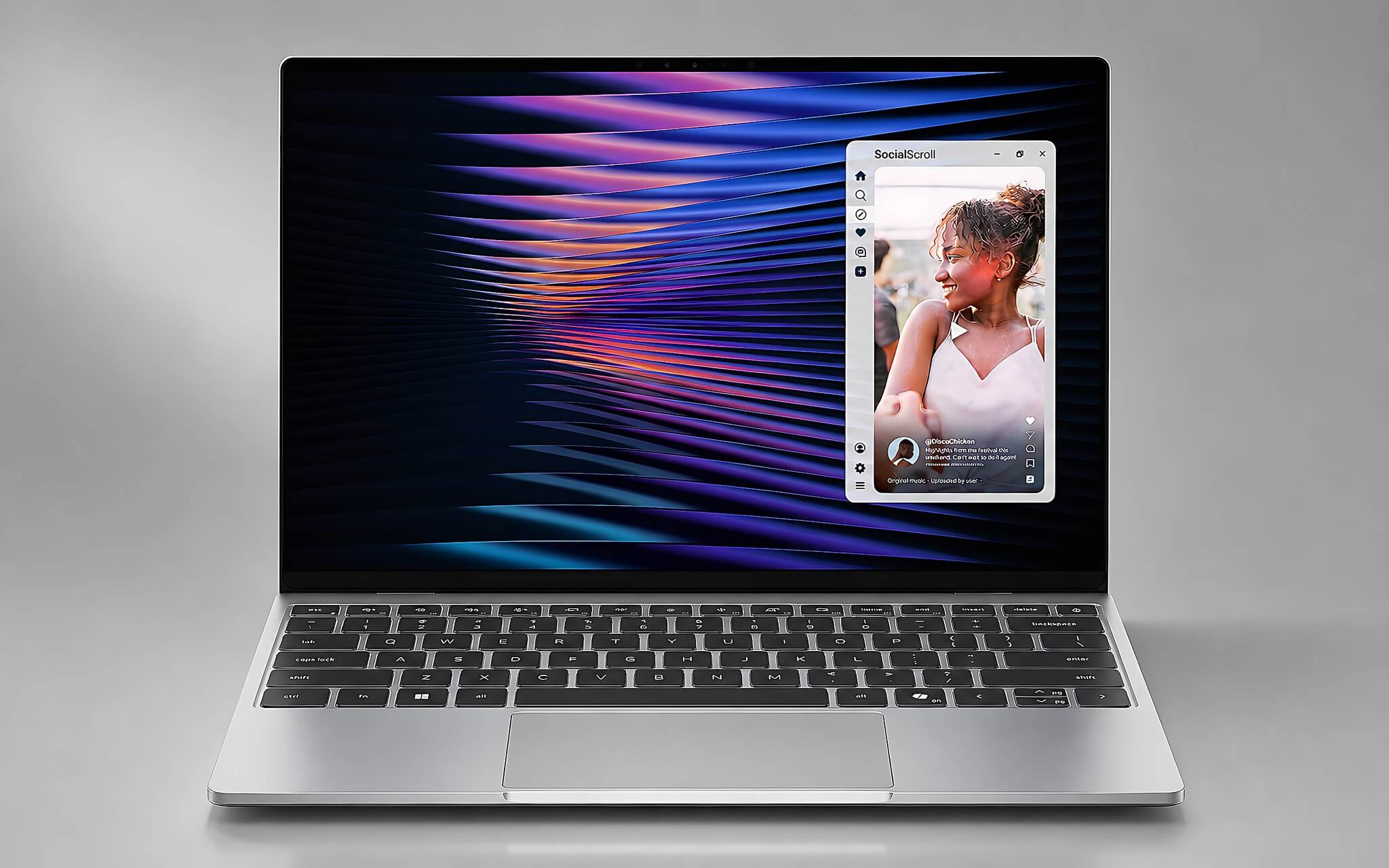 DELL XPS 13 DX13260 (2026) - chính diện màn hình 2.5K hiển thị nội dung