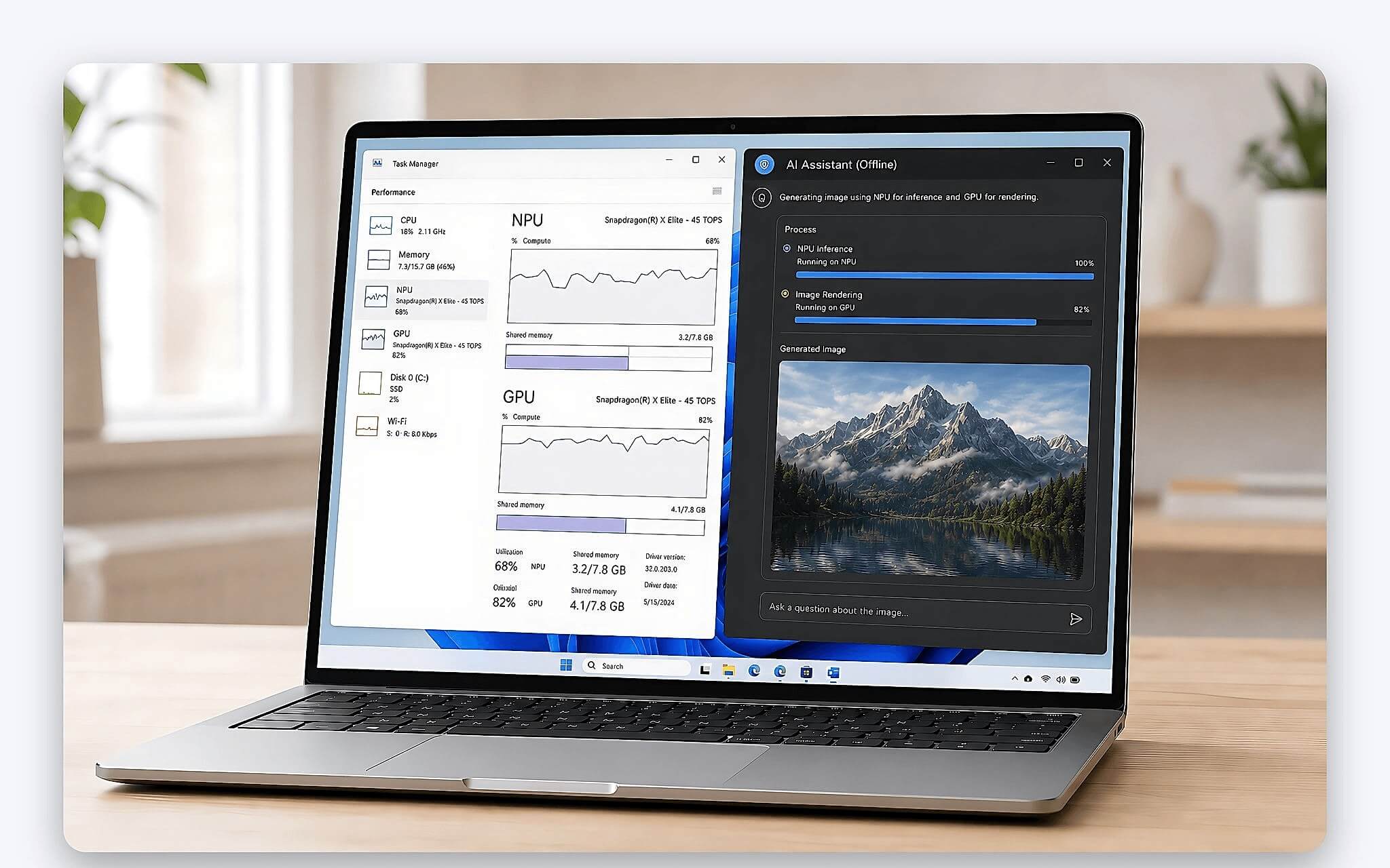 Khác biệt giữa NPU và GPU khi xử lý cục bộ So sánh mức tiêu thụ điện năng và cơ chế tính toán ma trận giữa vi xử lý NPU và GPU