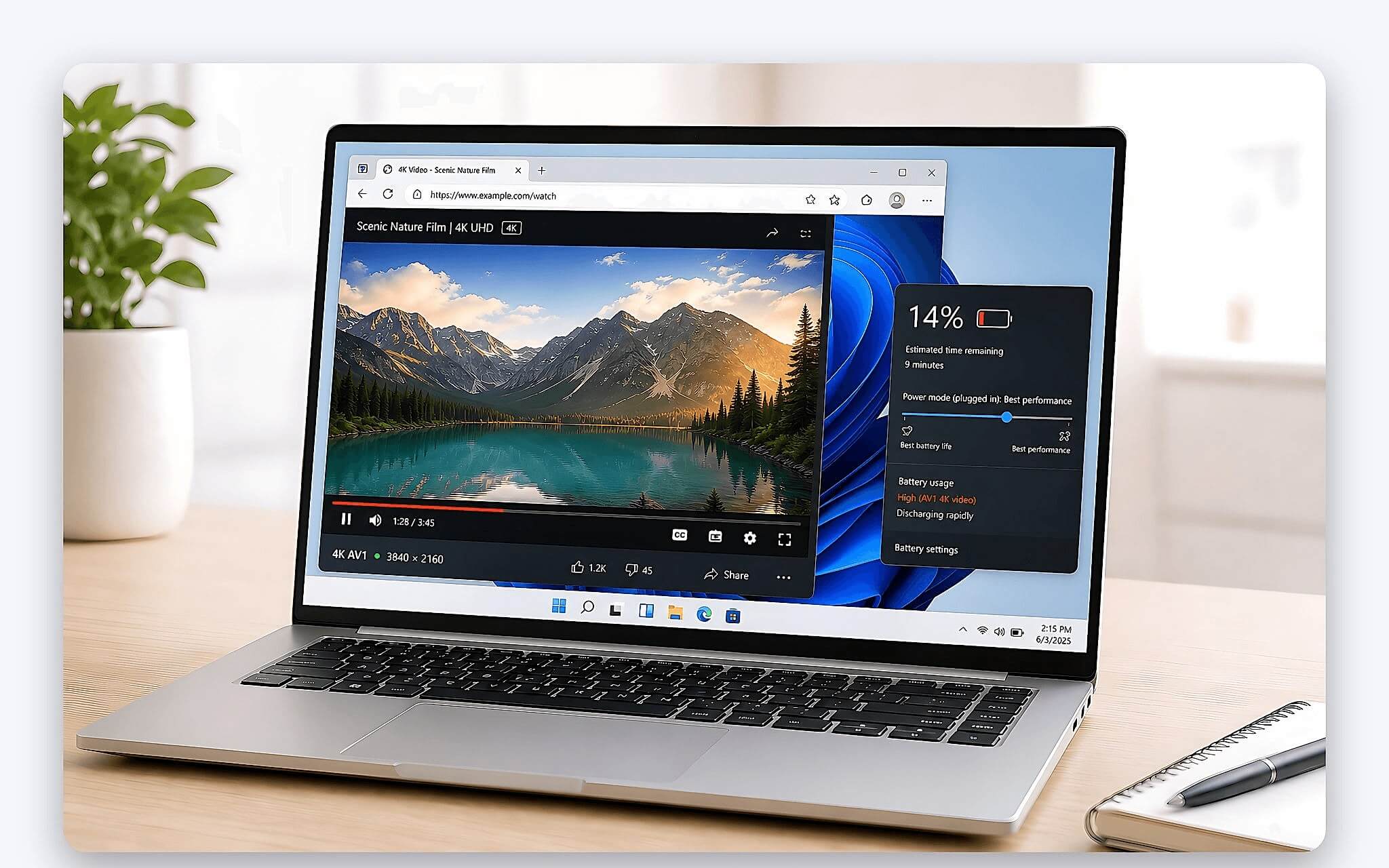 Những trường hợp xem video độ phân giải cao khiến laptop mau hết pin