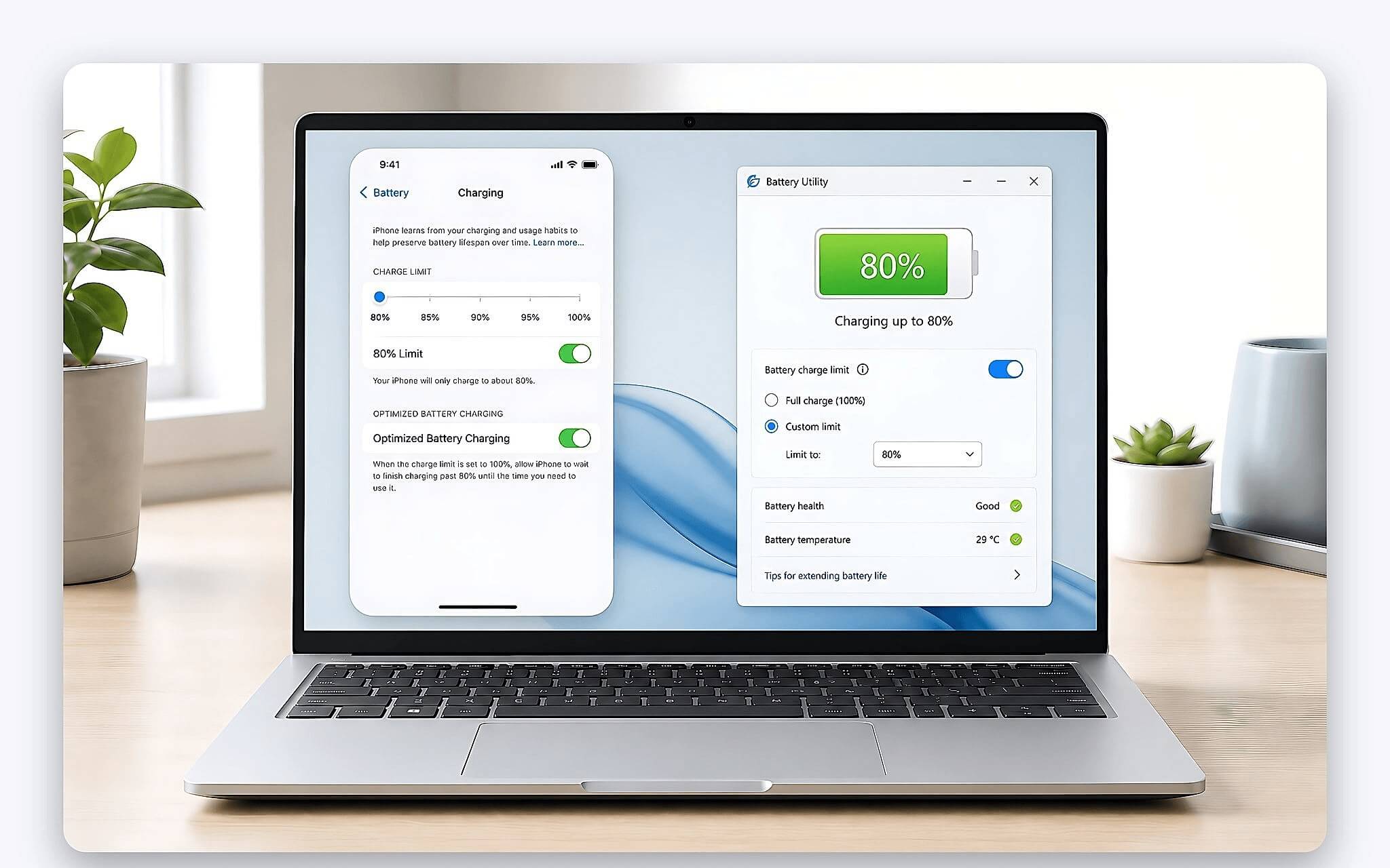 Có nên bật giới hạn sạc 80% trên laptop như trên iPhone