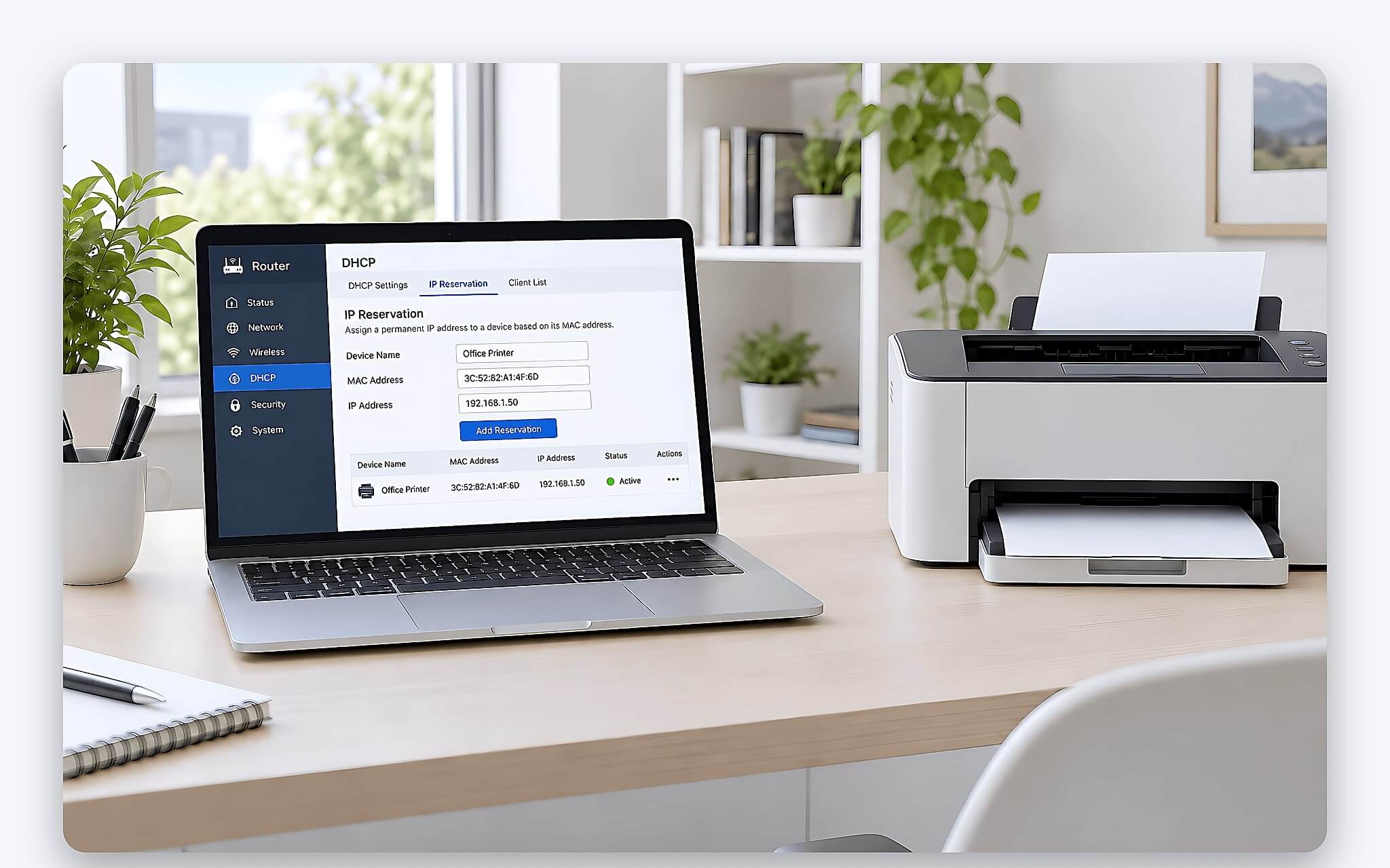 Cấu hình địa chỉ IP tĩnh giúp máy in Wi-Fi vận hành ổn định