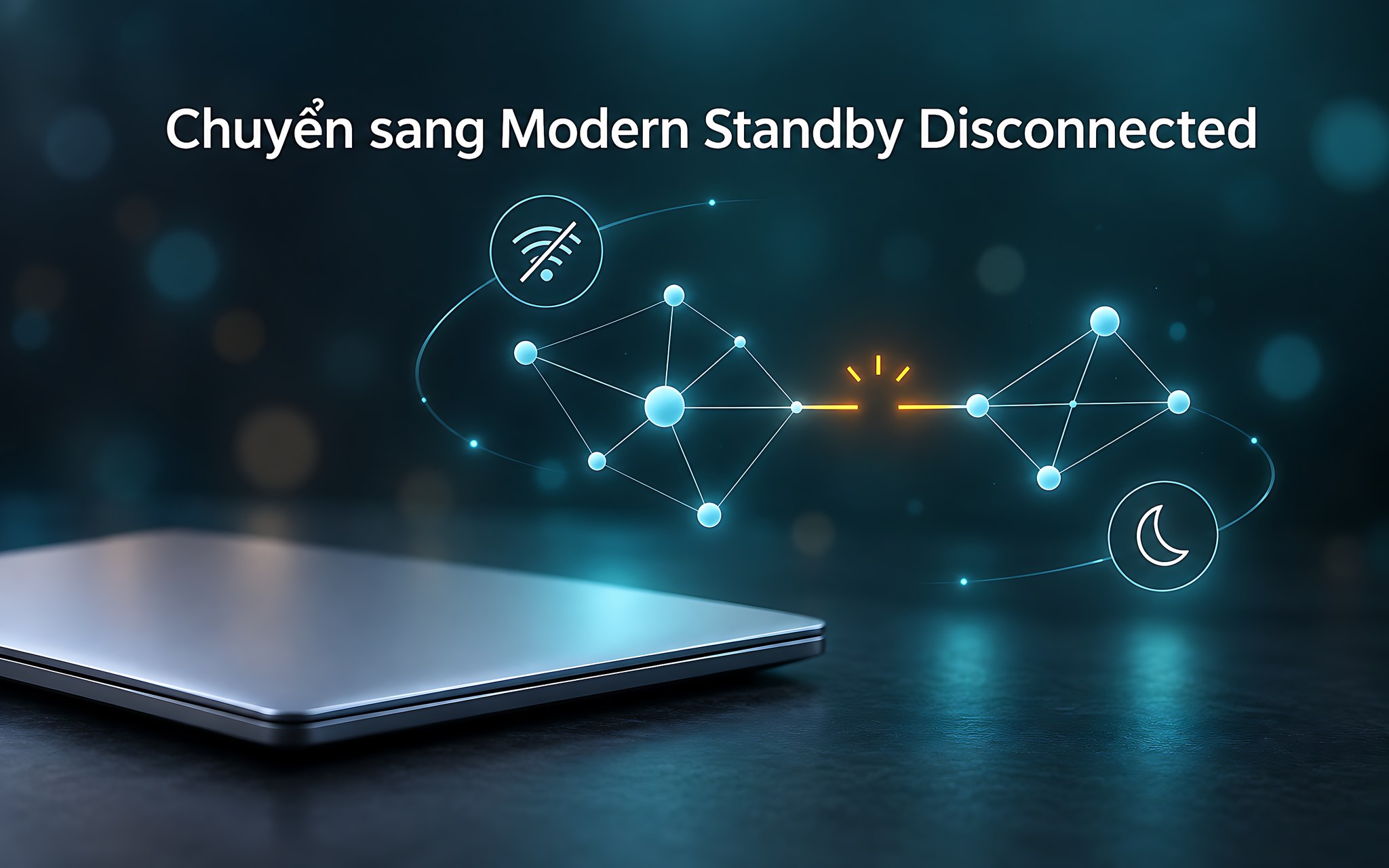 Chuyển Modern Standby sang Disconnected và cắt nguồn đánh thức