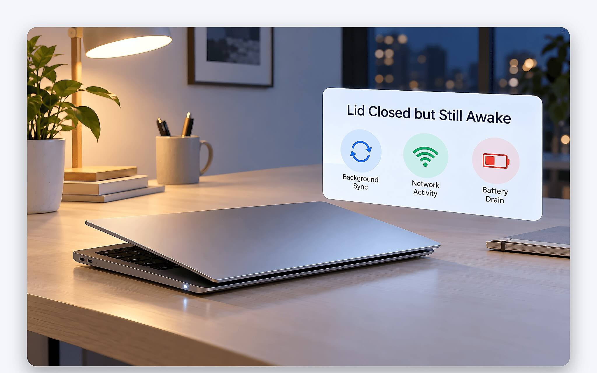 Vì sao laptop vẫn hao pin sau khi gập nắp màn hình Vì sao laptop vẫn hao pin sau khi gập nắp màn hình