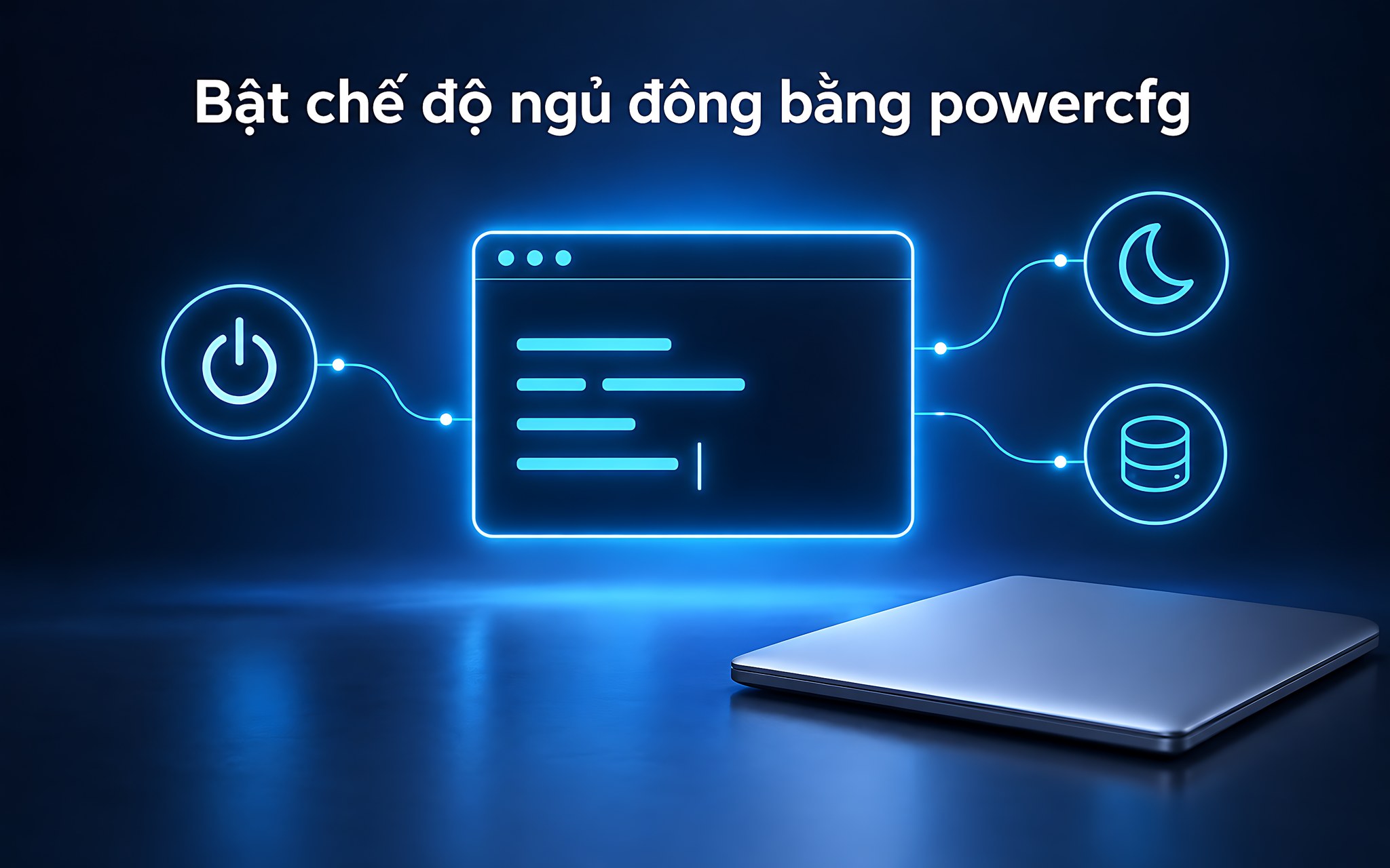 Cách kích hoạt Hibernate và chỉnh hành vi khi gập nắp