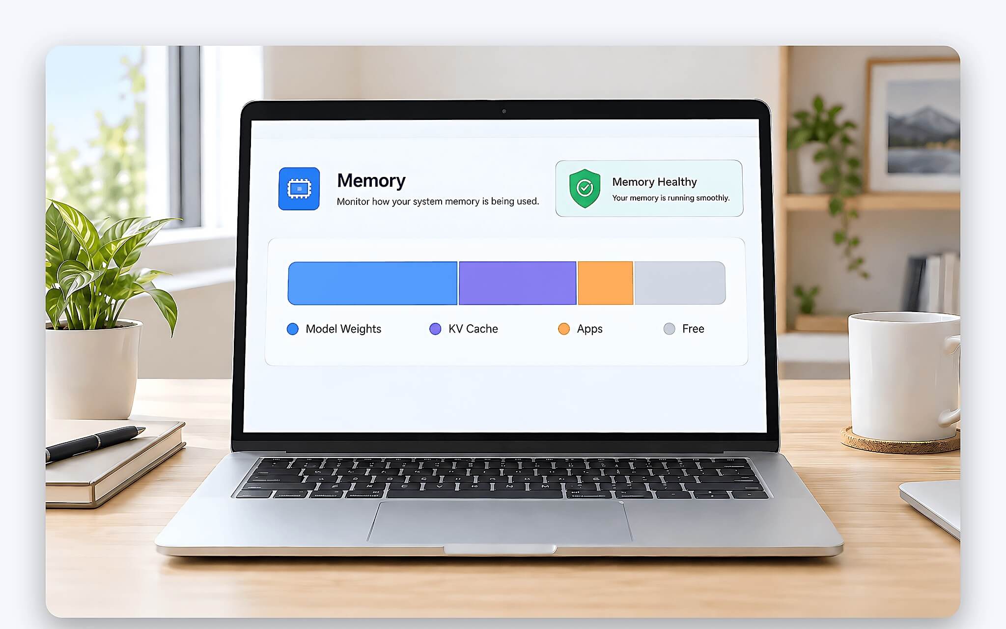 Ngưỡng RAM khả dụng trên laptop 16GB RAM khi nạp mô hình