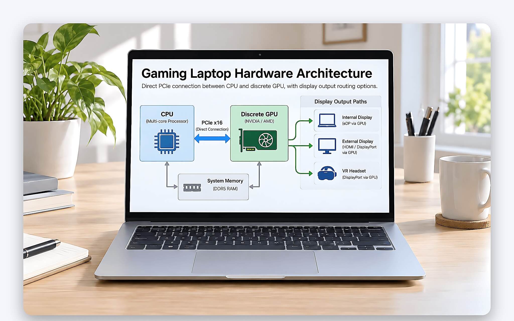 Laptop có iGPU và GPU rời khiến việc bật phụ thuộc hãng