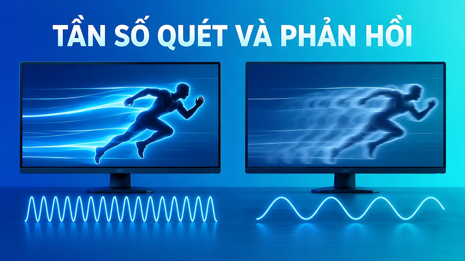 Tần số quét và thời gian phản hồi ảnh hưởng độ mượt chuyển động