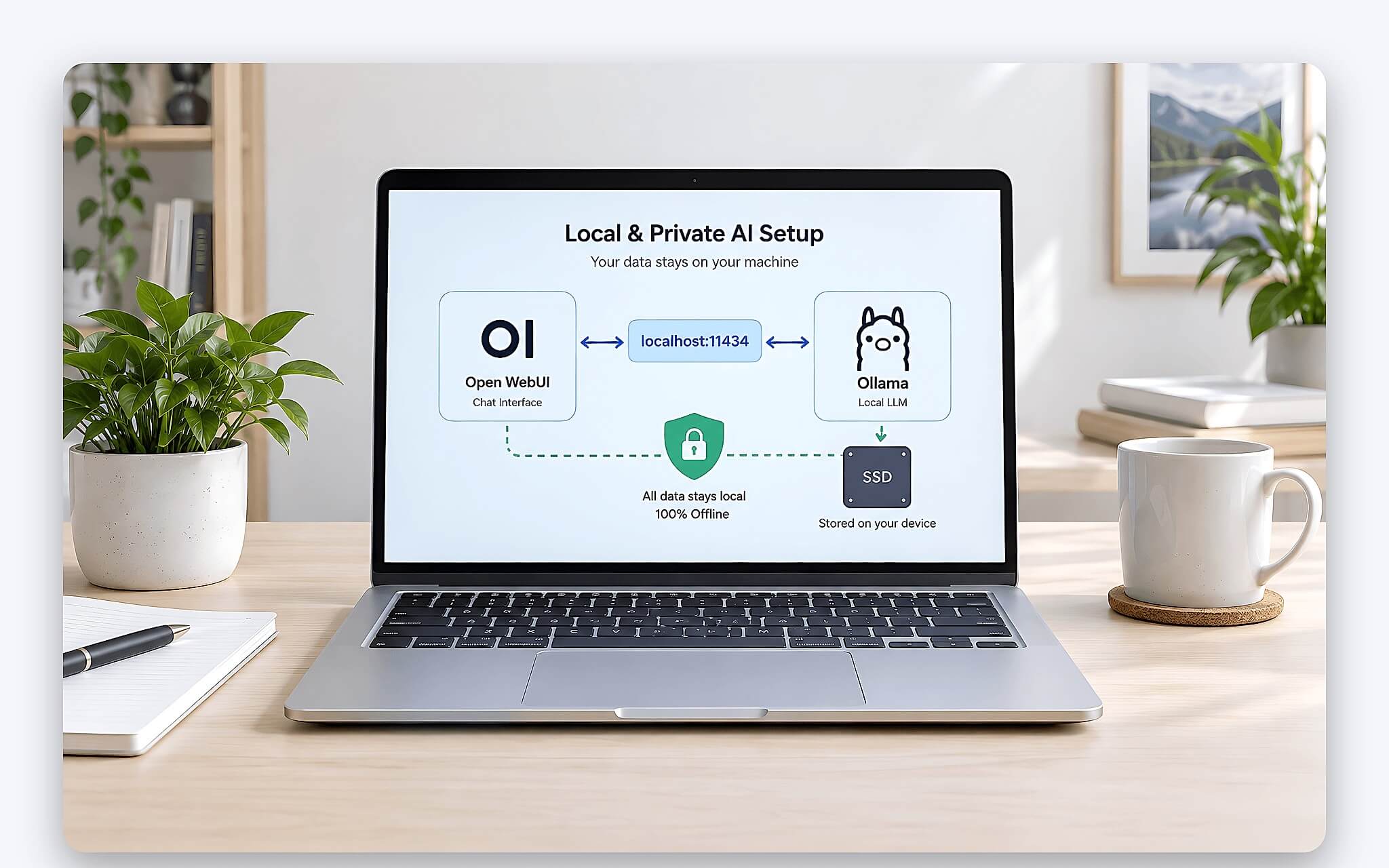 Chatbot AI nội bộ chạy trên laptop giữ dữ liệu không rời máy Chatbot AI nội bộ chạy trên laptop giữ dữ liệu không rời máy