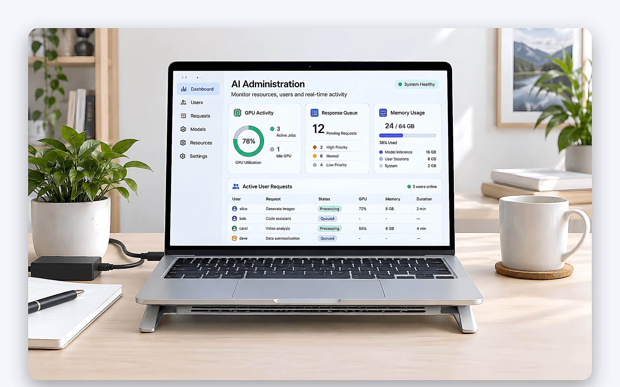 Nhiều người cùng hỏi chatbot AI nội bộ trên một laptop Nhiều người cùng hỏi chatbot AI nội bộ trên một laptop