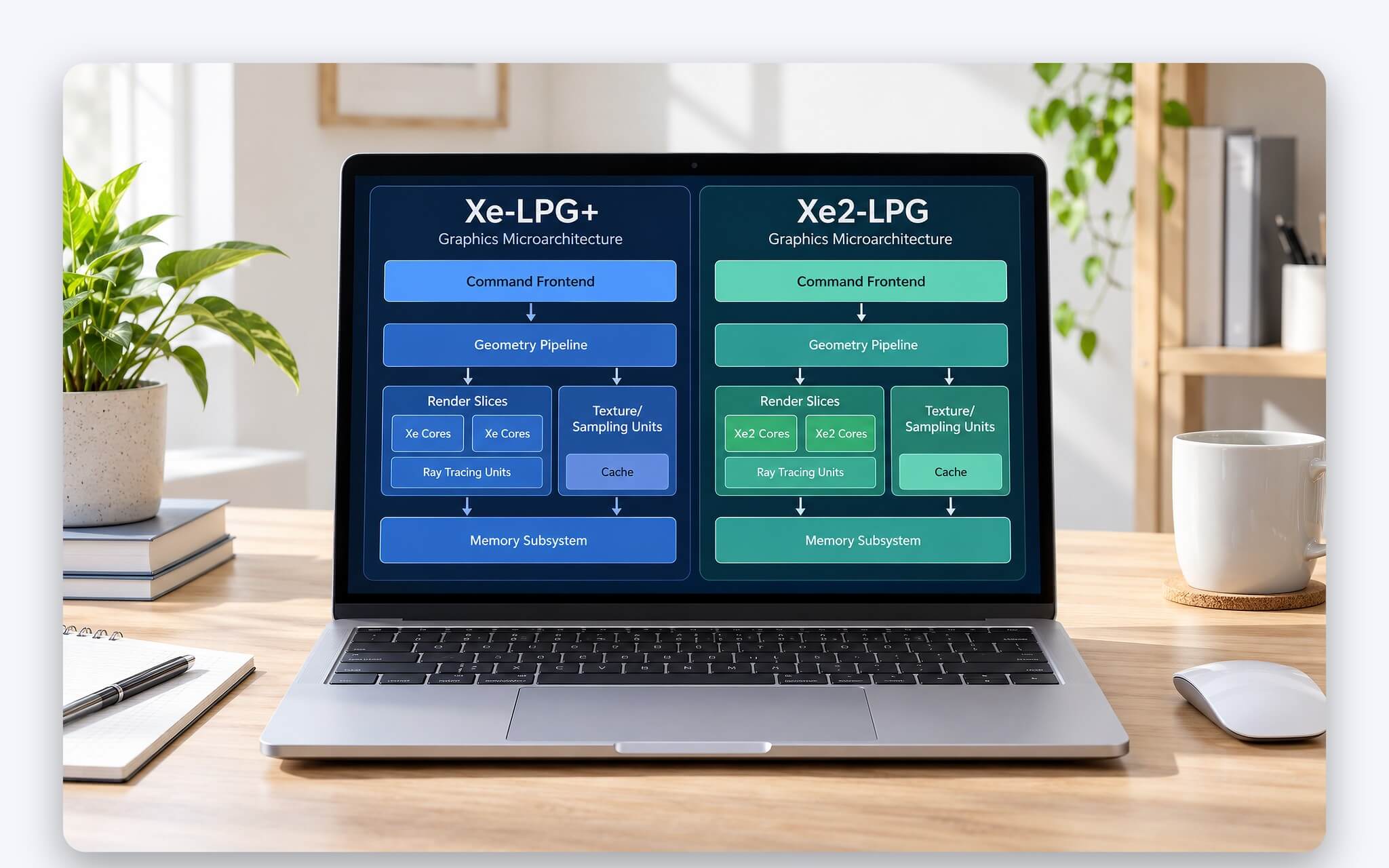 Kiến trúc Arc 140T Xe-LPG+ và Arc 140V Xe2-LPG trên chip Intel Core Ultra