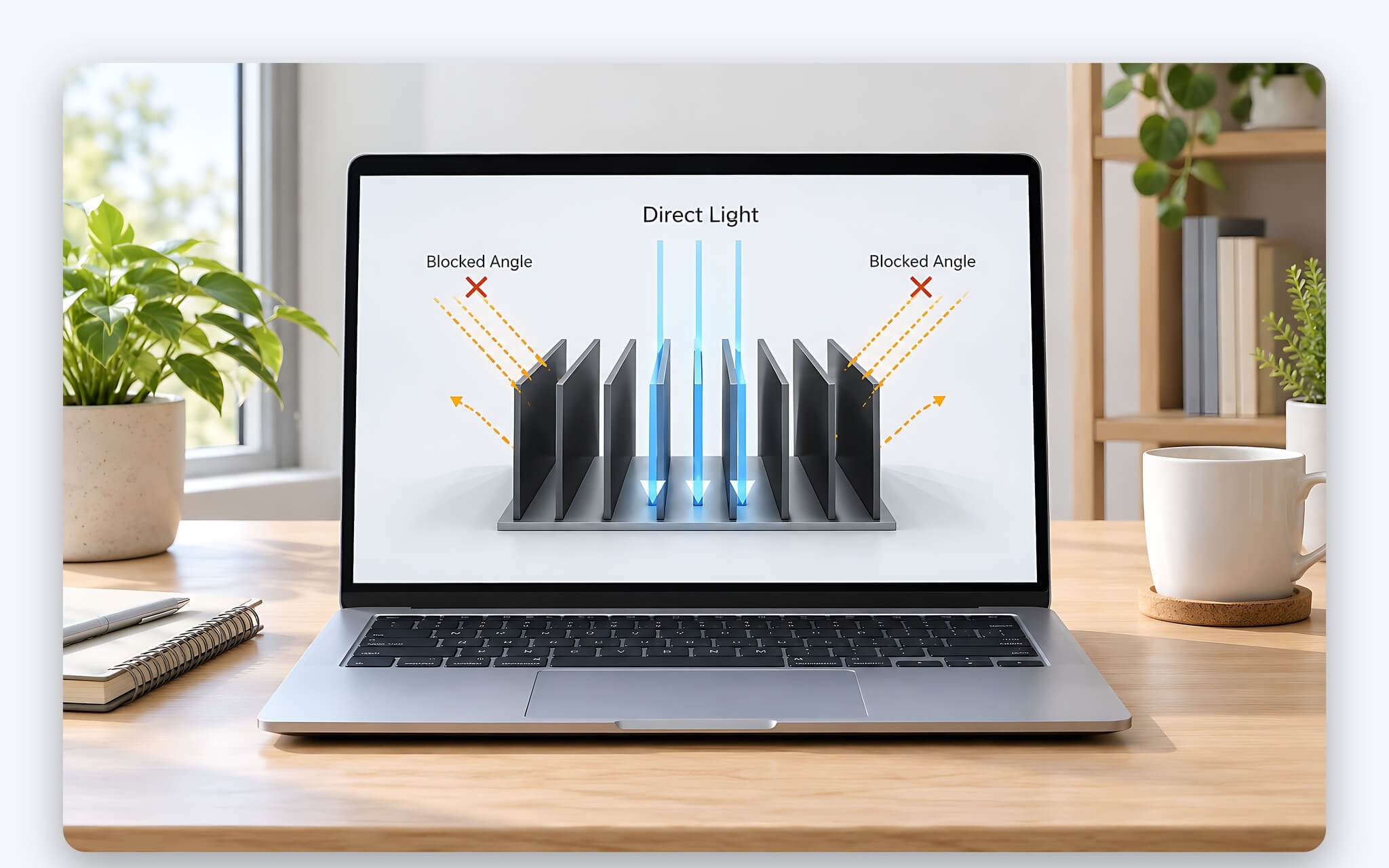 Nguyên lý chống nhìn trộm thu hẹp góc nhìn trên màn hình laptop
