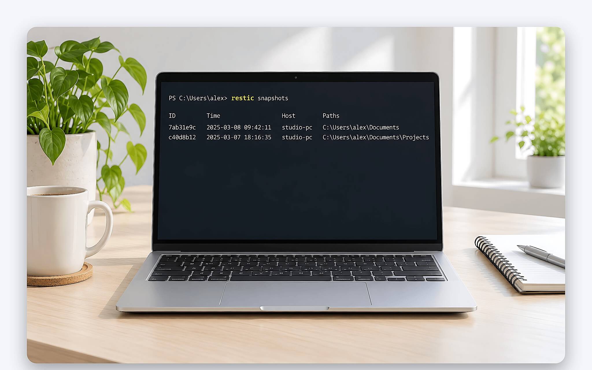 Restic là phần mềm sao lưu mã nguồn mở chạy bằng dòng lệnh trên laptop Windows