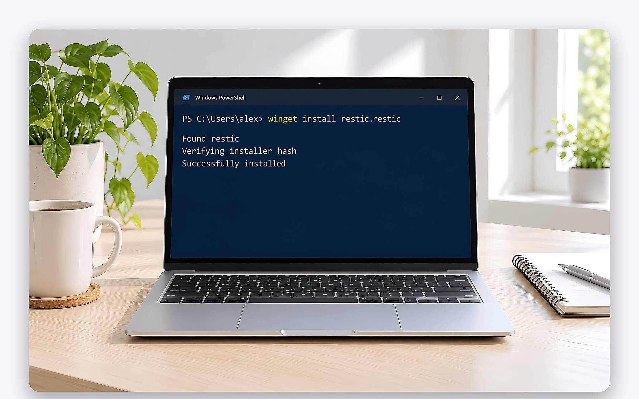 Cài đặt công cụ sao lưu Restic trên Windows bằng WinGet hoặc Scoop trong PowerShell