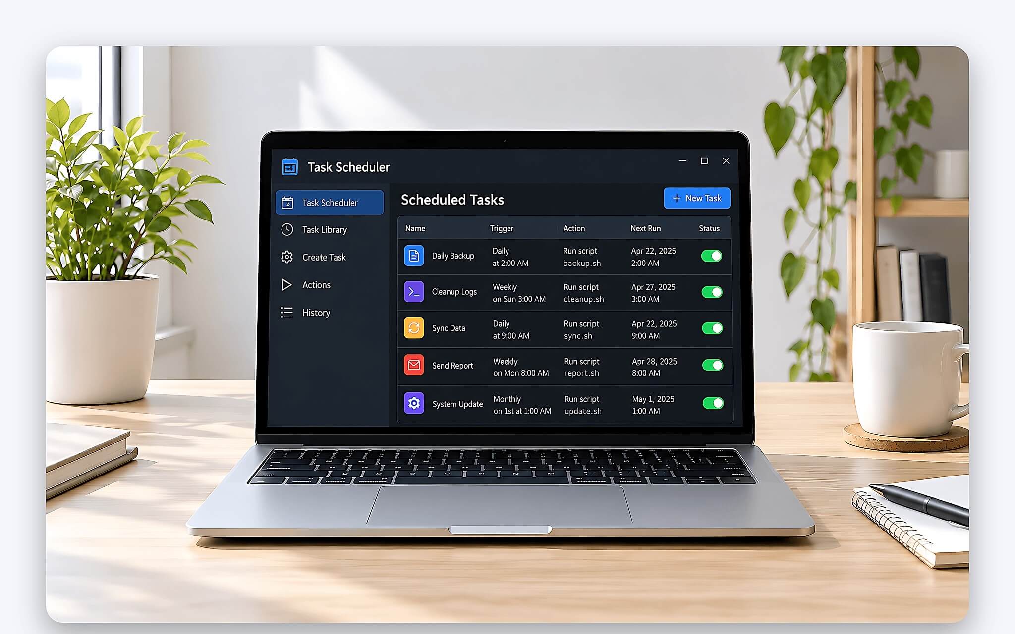 Đặt lịch Task Scheduler chạy Restic hằng ngày và khôi phục dữ liệu sau khi reset laptop