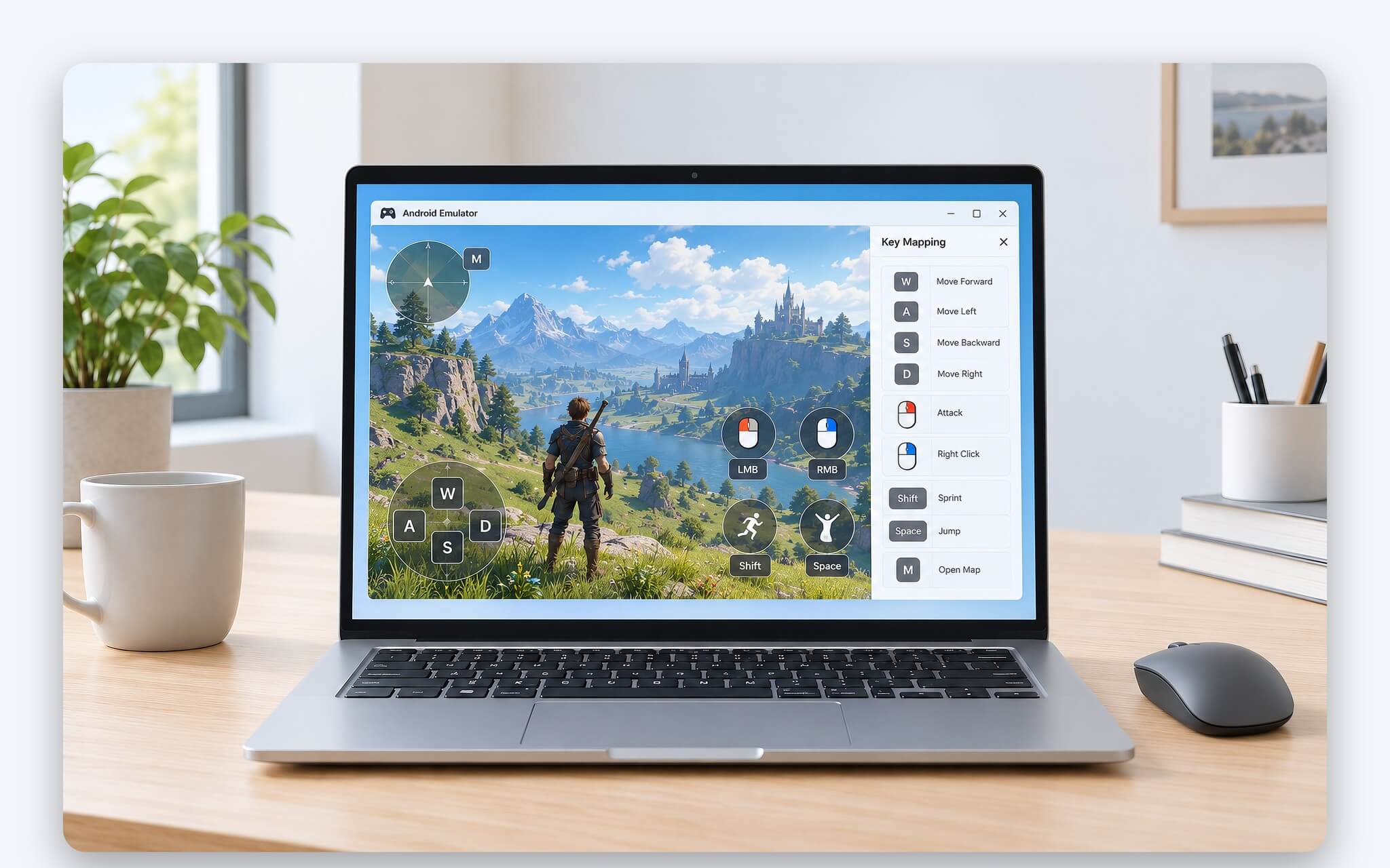 Ánh xạ bàn phím và chuột cho game Android cảm ứng trên laptop